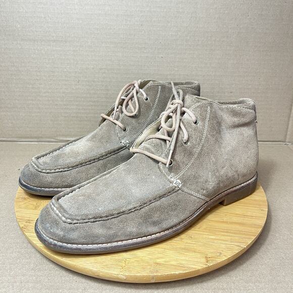 UGG Via Lungarno Tan Suede Moc Toe Ankle Chukka Boots Mens 10.5 Sheepskin Lined main image 7
